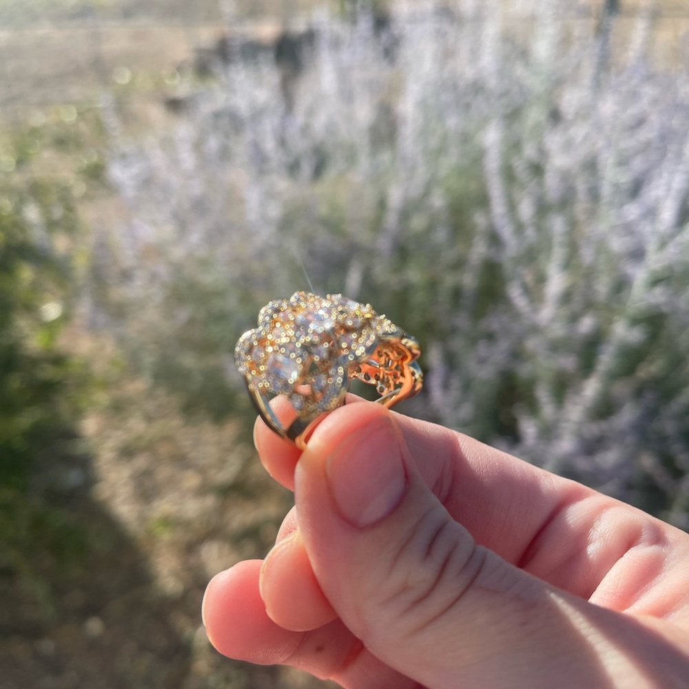 Elegant Gold and Silver Ring - Picture 2 of 4